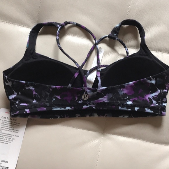 NWT SAQP LULULEMON FREE TO BE BRA BLACK - - Size 8 - Picture 5 of 8